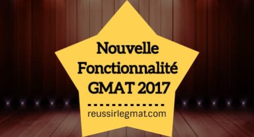 Nouvelle Fonctionnalité GMAT 2017